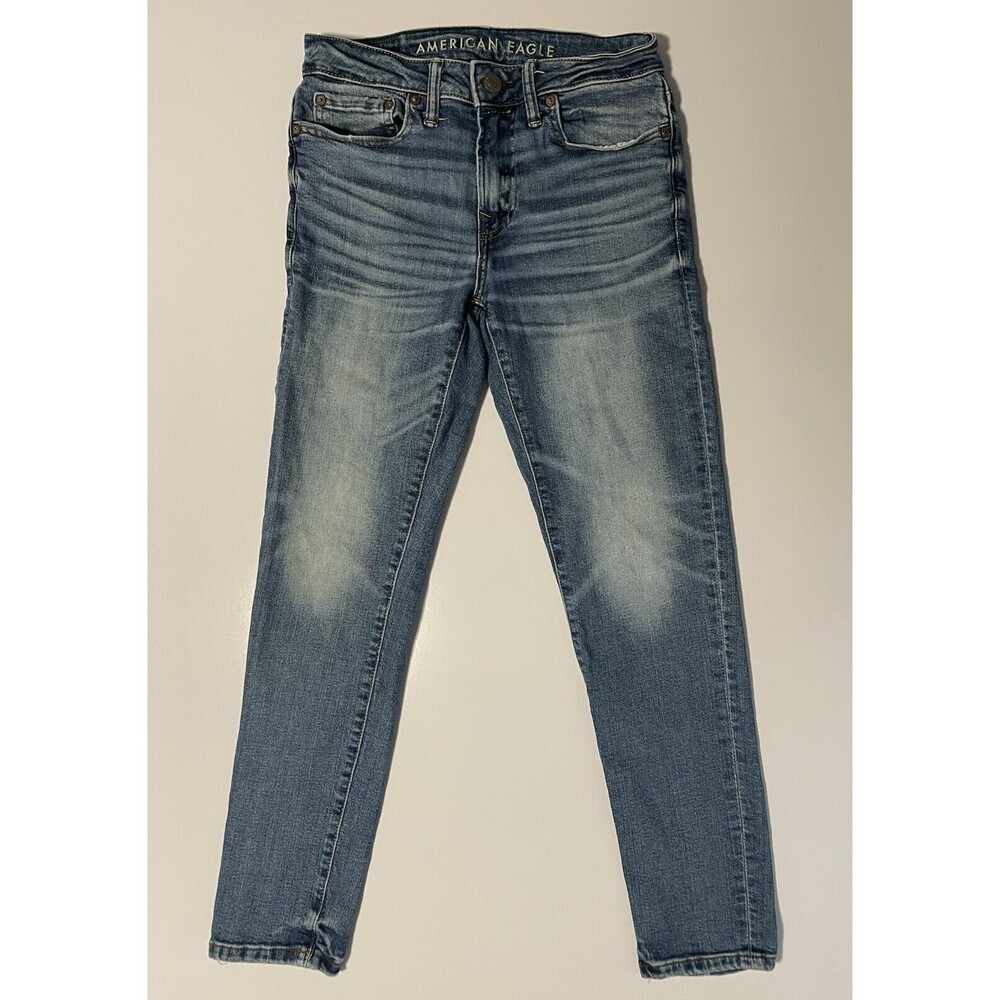 American Eagle Outfitters Skinny‎ Jeans Men Medium Wash Distressed 29x30 29.5